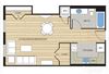 Efficiency 507sf Floor Plan Efficiency 507sf Floor Plan at Clayborne Apartments, Alexandria, VA